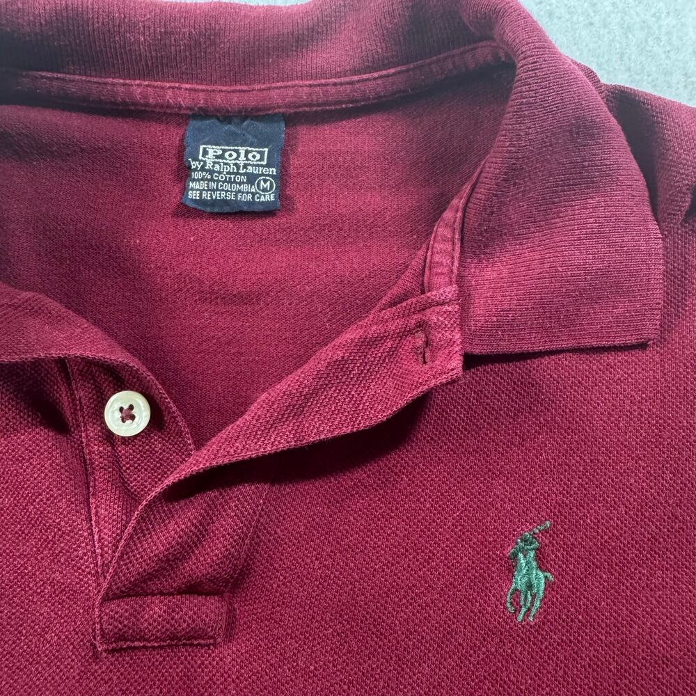 Polo Ralph Lauren Vintage 1990s Medium Red with Green Pony